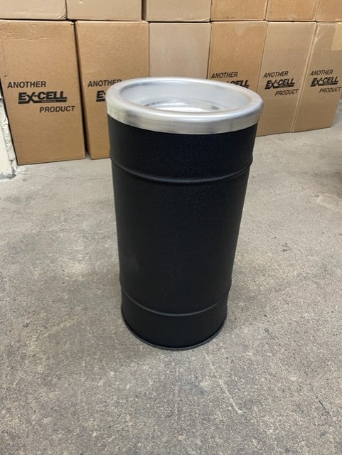 Ex-Cell Round Sand Urn w/ Removable Tray (Black) [FINAL SALE]