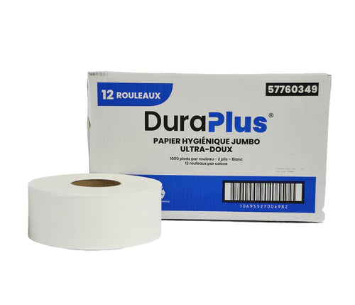 DuraPlus® Universal Jumbo Bathroom Tissue, 2-Ply, 12/1000' Per Case