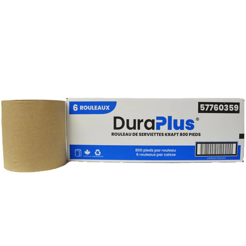 Duraplus® Hardwound Paper Towel, 7.8"-width (case of 6)