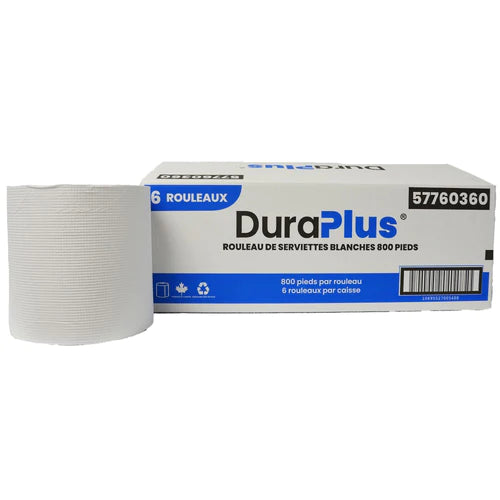 Duraplus® Hardwound Paper Towel, 7.8"-width (case of 6)