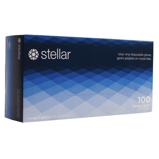 Stellar Blue Vinyl Disposable Gloves - Size: Small (100 per box) [SPECIAL PRICE]