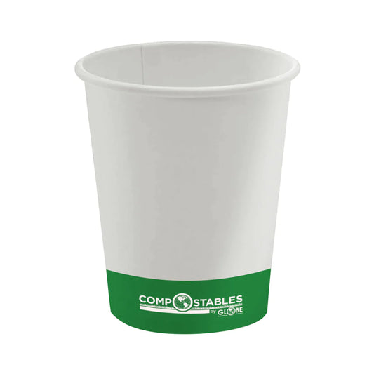 Single Wall Hot/Cold Compostable Paper Cups, 1000/Case