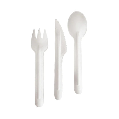 Bagasse Compostable Forks, Knives or Spoons (1000/pack)