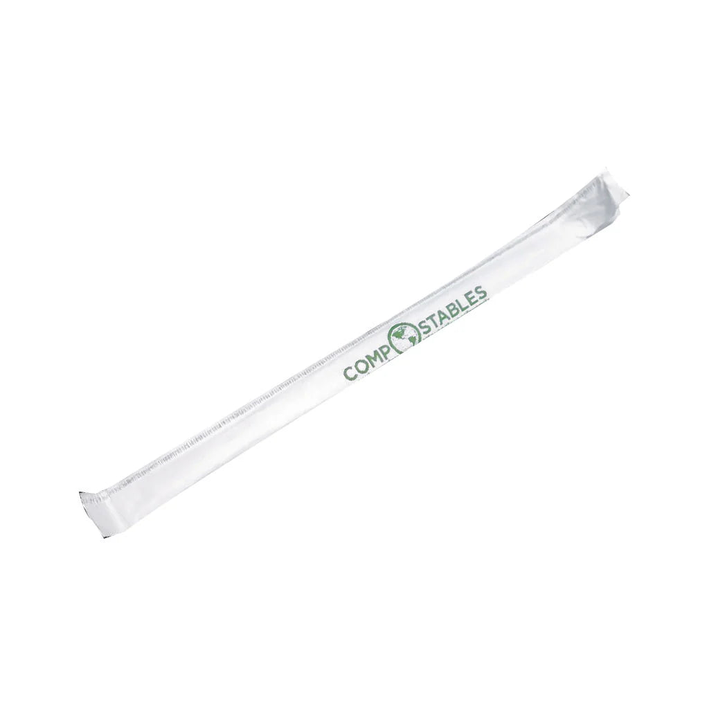 PLA Straws Compostable Wrapped - Straight or Folding (5000 ct)