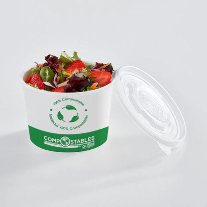PLA Lined Paper Food Containers - White