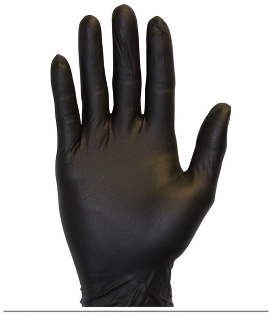 Powder-Free Black Nitrile Gloves, 5.3MIL, 100/BX
