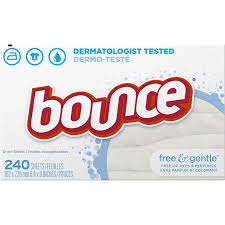 Bounce – Sheet Fabric Softener Free & Gentle (200ct)