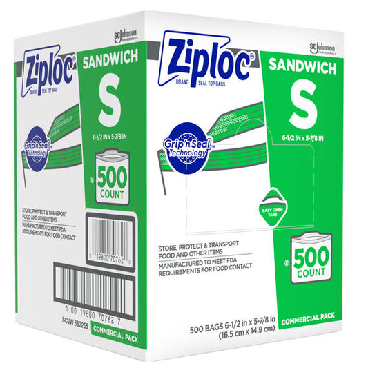 SC Johnson Professional® Ziploc® Brand Sandwich Bags, 1mil, 500ct