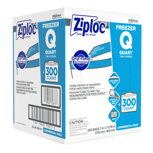Ziploc Pro – Freezer Quart -2.4mil, 300ct