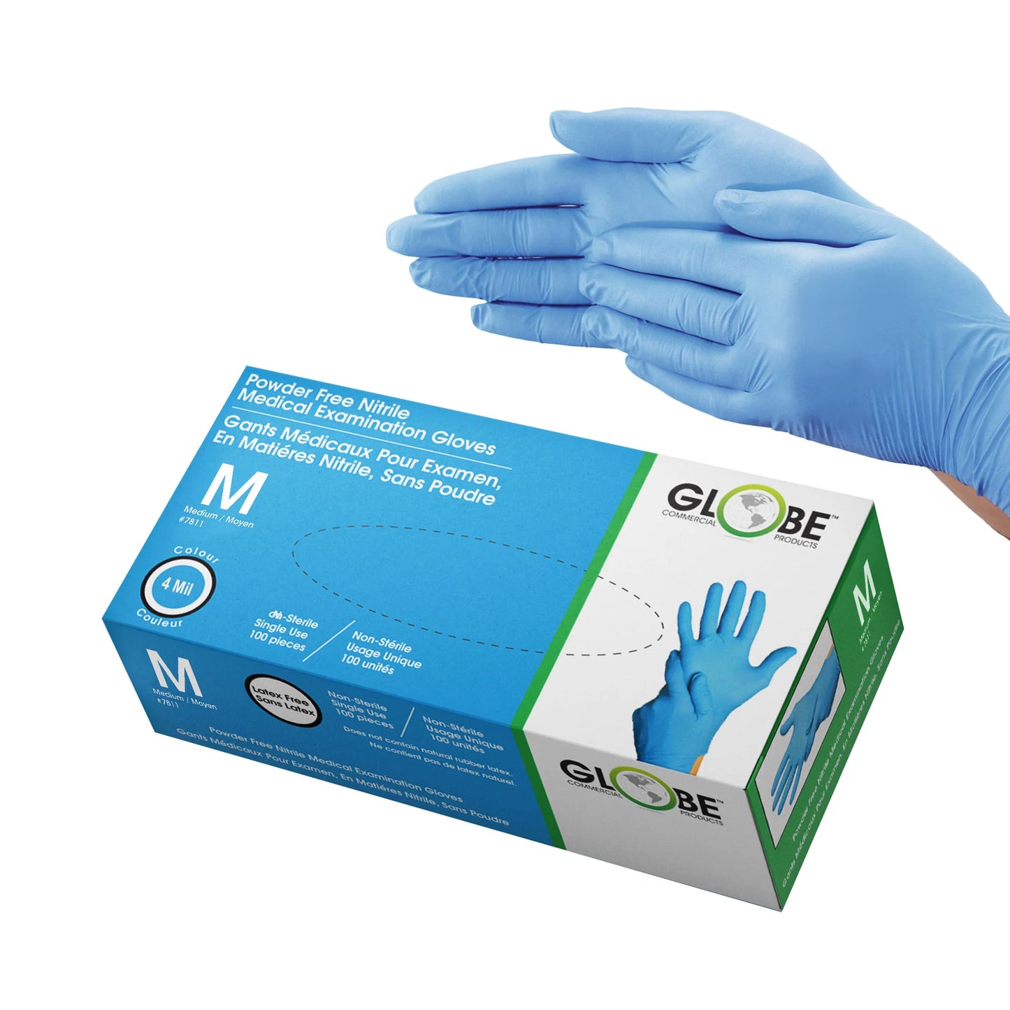 *Blue Nitrile Gloves box of 100