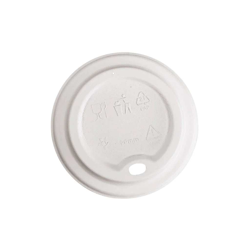 Compostable White Dome Sip Lids - White (1000 ct)