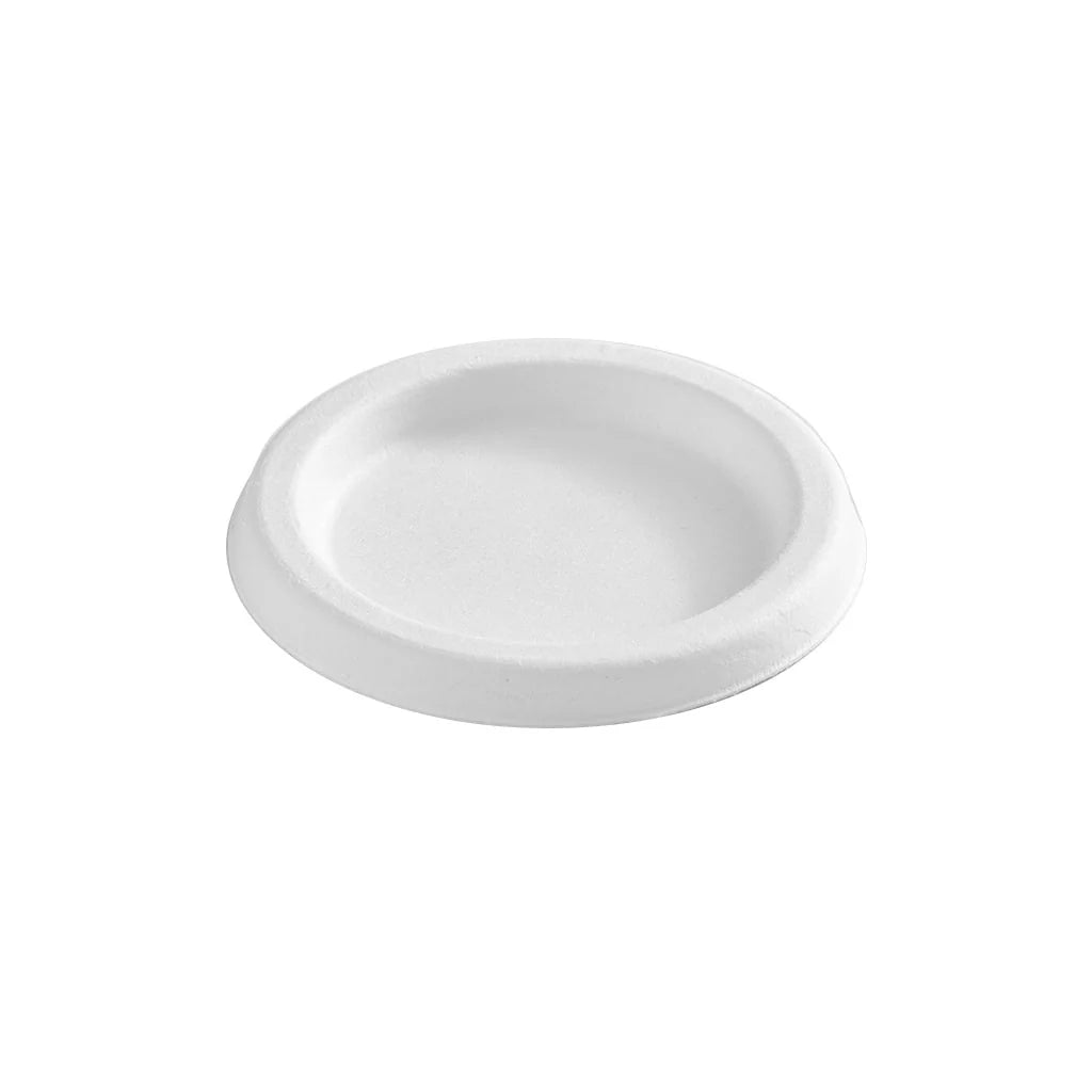 Portion Cup Lids Bagasse Compostable - White (2000 ct)